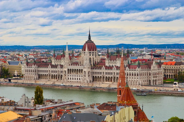 budapest skyline with the parlament