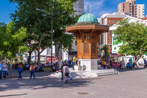 bursa and sarajevo have the identical fountains as a sign of fraternity