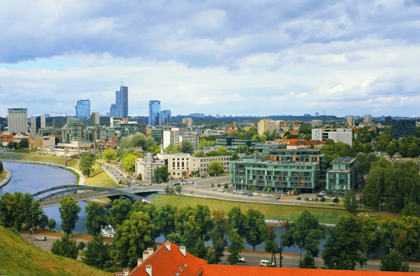 center of vilnius lithuania
