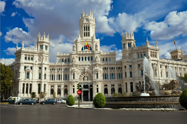 central post office palacio de comunicaciones at cybele s square madrid spain