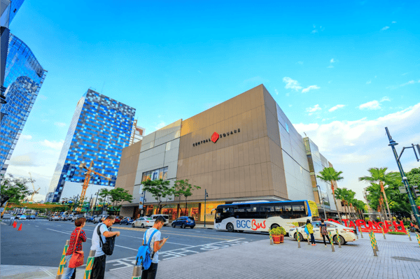central square facade at bonifacio global city on in taguig metro manila philippines