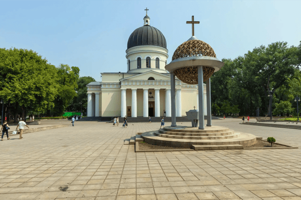 chisinau moldova cathedral park on july 30 2016 in chisinau moldova nativity cathedral 
