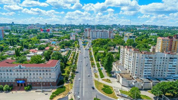 chisinau moldova traffic artery of a green city chisinau moldova