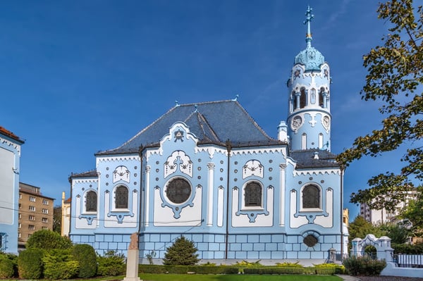 church of st elizabeth commonly known as blue church is a hungarian secessionist jugendstil art