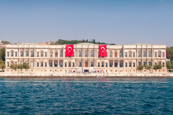 ciragan palace building facade exterior istanbul luxury waterfront hotel