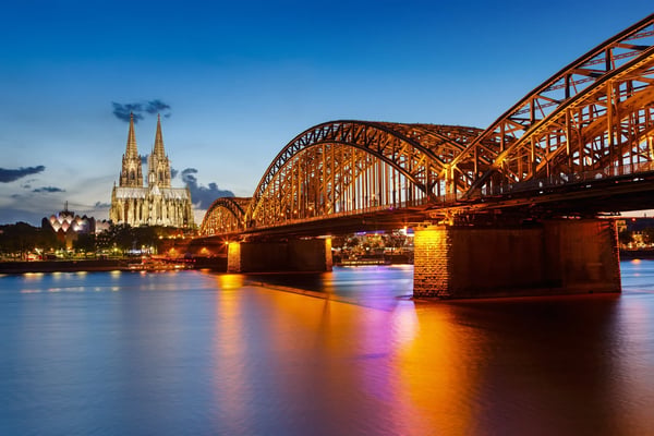 cologne cathedral and hohenzollern bridge