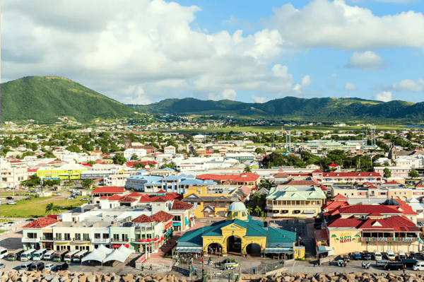 colorful st kitts town