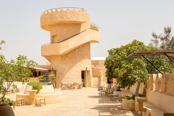 courtyard with lovely decorations matmata tunisa