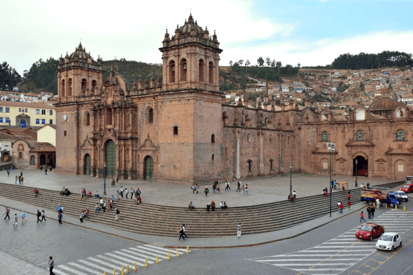 cusco peru of plaza de armas of cusco peru