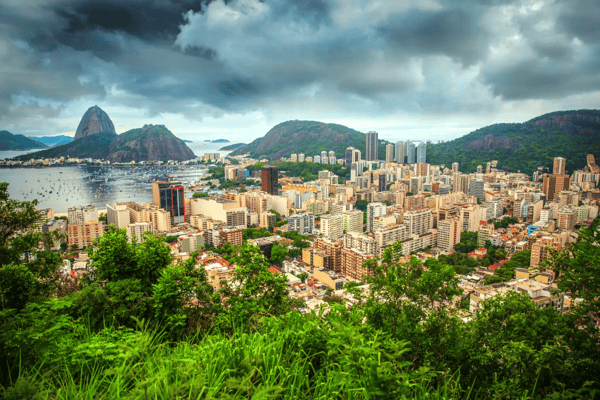 de janeiro brazil in the evening sun light