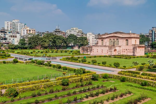 diwani i aam hall of audience in lalbagh fort in dhaka bangladesh