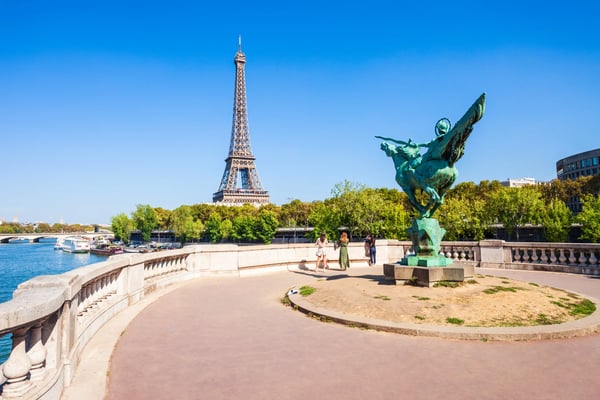 eiffel tower or tour eiffel is a wrought iron lattice tower on the champ de mars in paris franc