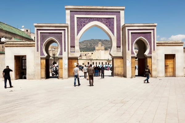 entrance doors to the old city of fez 