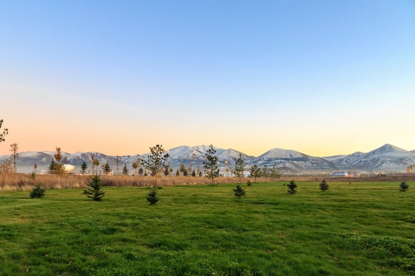 erzurum from green fields with palandoken 