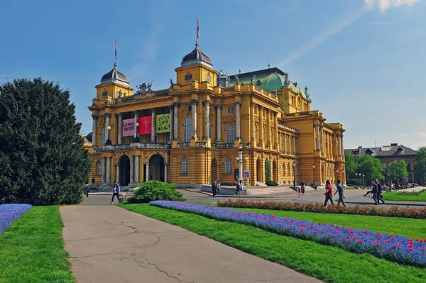 facade of national theater of zagreb