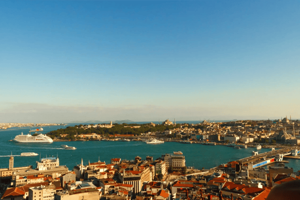fantastic view from galata tower istanbul 