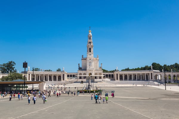 fatima portugal the sanctuary of fatima in a beautiful summer day portugal