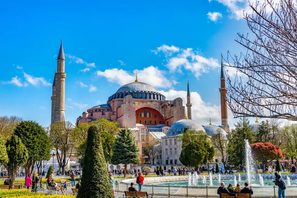 fountain near hagia sophia istanbul turkish