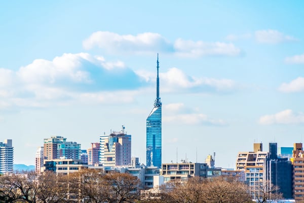 fukuoka tower in Japan