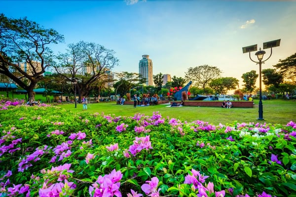 gardens at rizal park in ermita manila the philippines