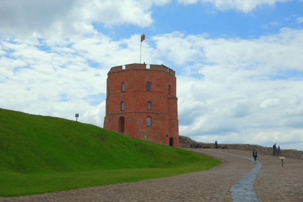 gediminas tower on castle hill in vilnius