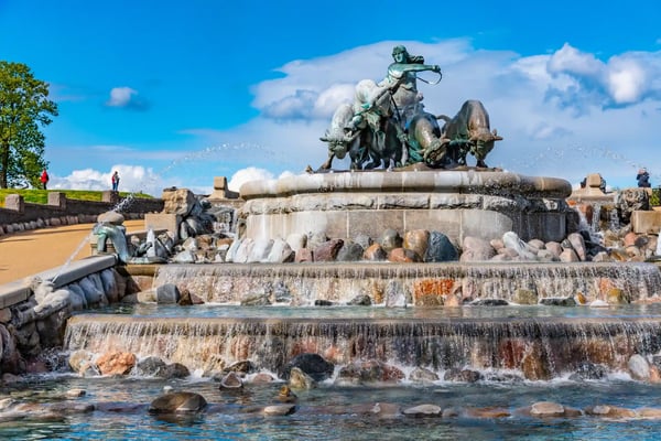 gefion fountain in copenhagen denmark