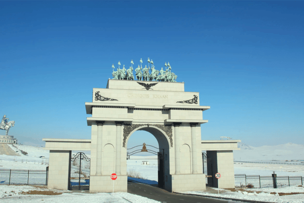 genghis khan monument in ulaanbaator mongolia 