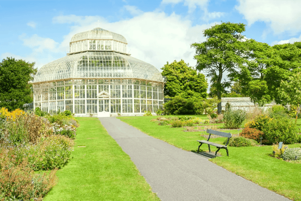 greenhouse in the national botanic garden in glasnevin dublin ireland