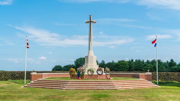 groesbeek the netherlands graves and the monument at the canadian war cemetery and