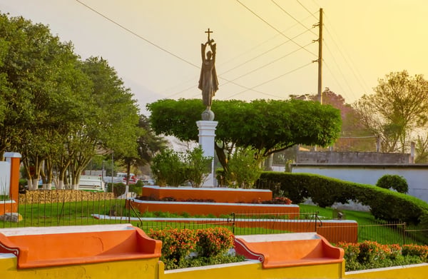 guatemala antigua guatemala outdoor view of bronze statue of brother pedro