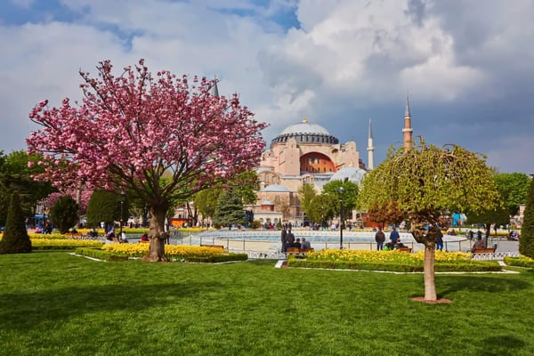 hagia sophia in istanbul basilica of hagia sophia is one of the best known sights in turkey hagia