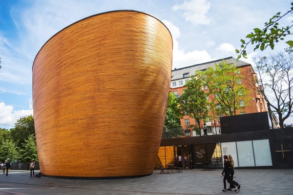 helsinki finland kamppi chapel chapel of silence it is intended to be place to calm 