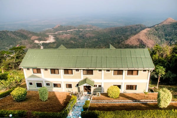 hotel building with beautiful views in amedzofe in the volta region ghana