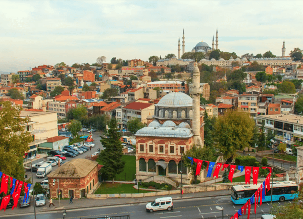 istanbul turkey a country with a strong muslim majority turkey has mosques at every corner here 