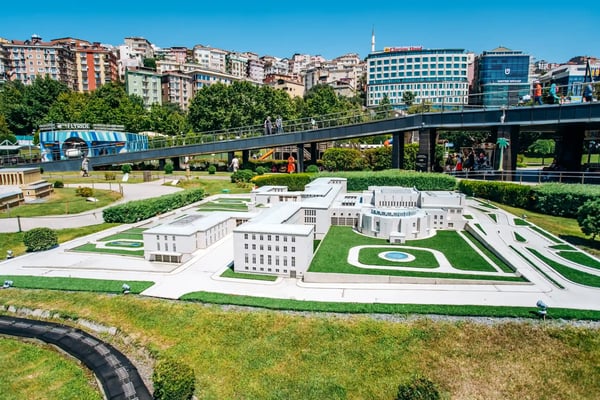 istanbul turkey exact copy of the tbmm parliament building in miniaturk park in reduced