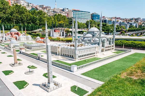 istanbul turkey exact copy serpent column in miniaturk park 