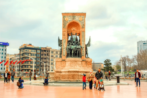 istanbul turkey taksim square in istanbul taksim istiklal street is a popular tourist