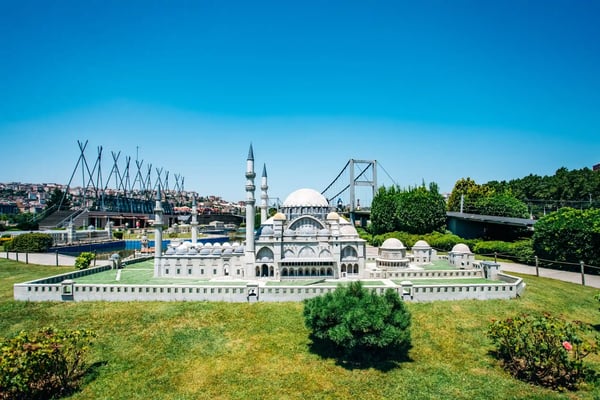 istanbul turkey the reduced copy of the tomb of master sinan at miniaturk park