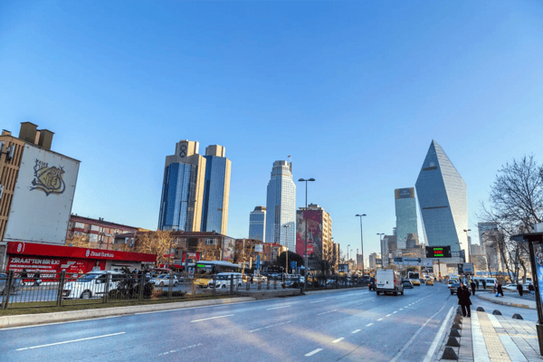 istanbul turkeya panoramic view of maslak levent levent district the financial