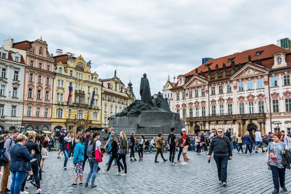 jan hus memorial statue a very important one and a symbol of strength to the people of bohemia