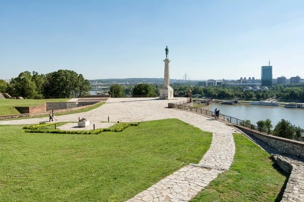 kalemegdan park in belgrade fortress serbia