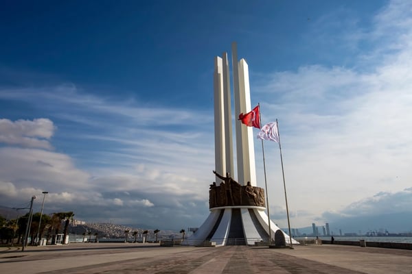 karsiyaka coatline of izmir city
