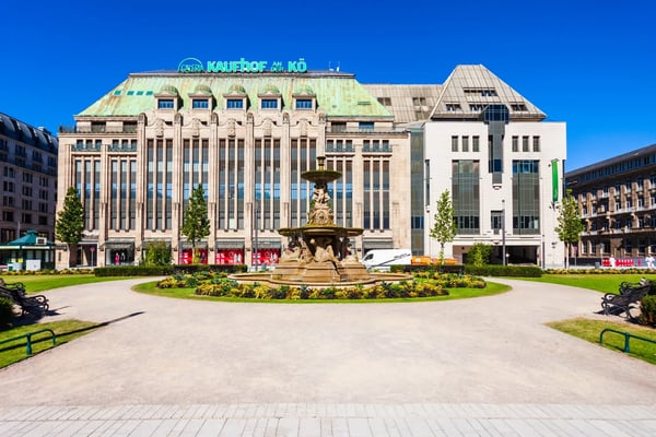 kaufhof department store is a shopping mall in the centre of dusseldorf 