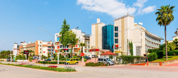 kemer is a popular touristic destination on the mediterranean sea coast