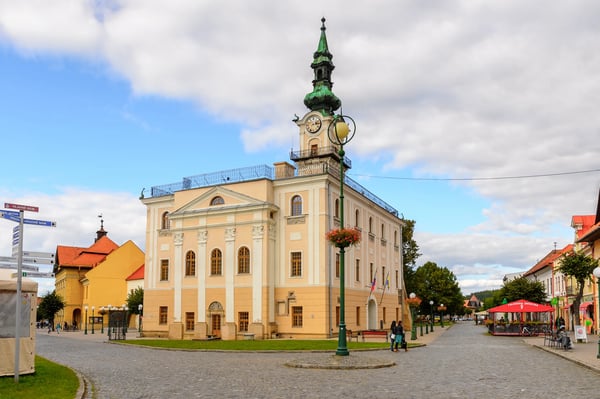 kezmarok slovakia city hall of kezmarok slovakia a small town in spis region poprad