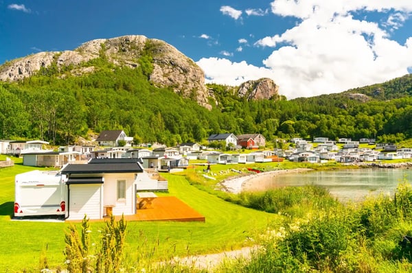 kongensvoll hitra norway norwegian fjord in the summer colorful bay coast of norway