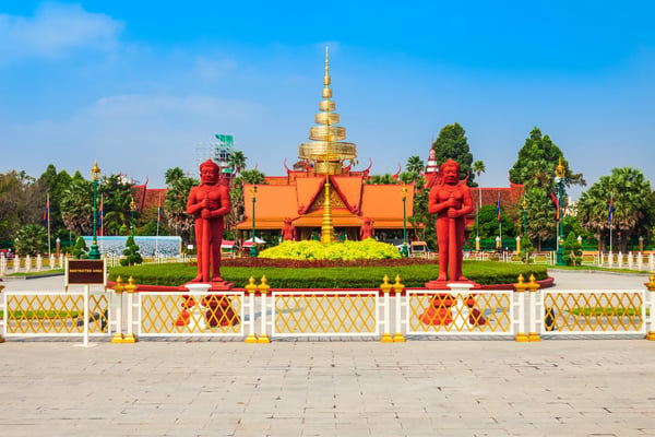 krama hall near the royal palace in phnom penh in cambodia 