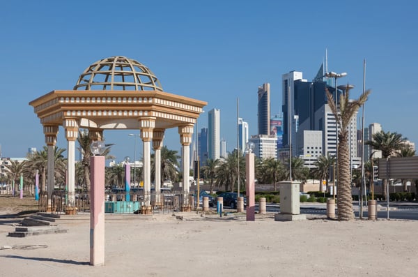 kuwait pavilion at the corniche in kuwait city in kuwait middle east