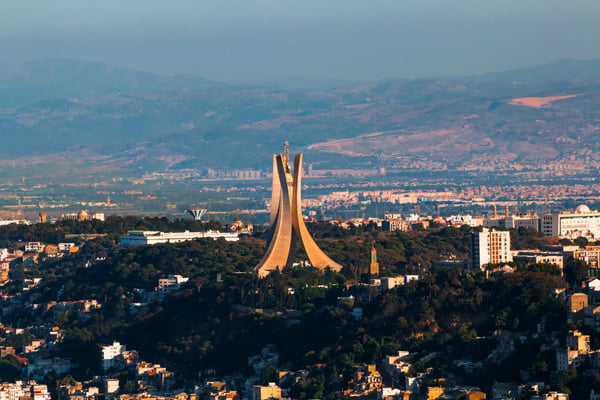landscape of algiers city from balcony saint raphael el biar