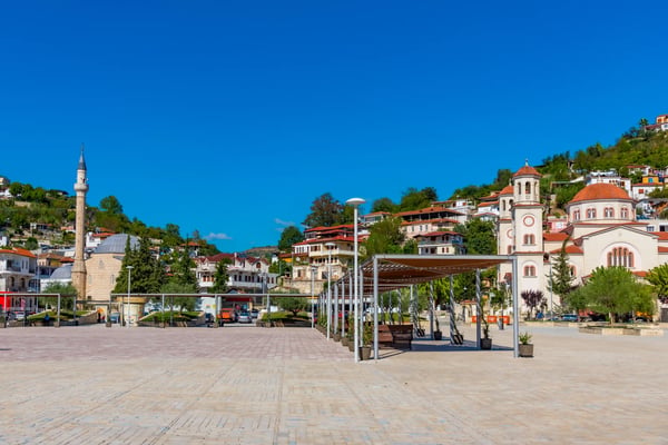 lead mosque and saint demetrius cathedral in